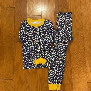 Hanna Andersson Girls Pajama Size 6 Floral Organic Cotton 2 Piece Long Sleeve